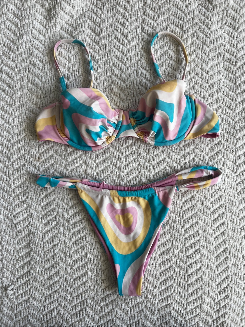 Blackbough Women's Bikini Set - Teal, Pink, Yellow